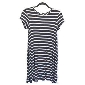 Grey & White Striped Dress | Forever Rose Couture